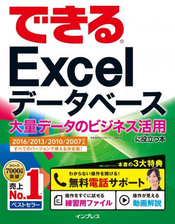 できるExcel データベース 大量データのビジネス活用に役立つ本  2016/2013/2010/2007対応 